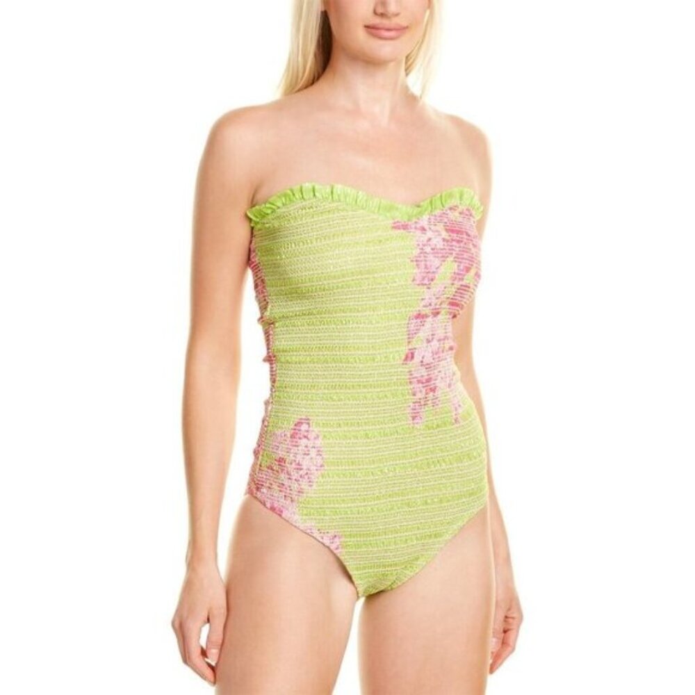 NWT Rococo Sand orange metallic fibre bodysuit, S